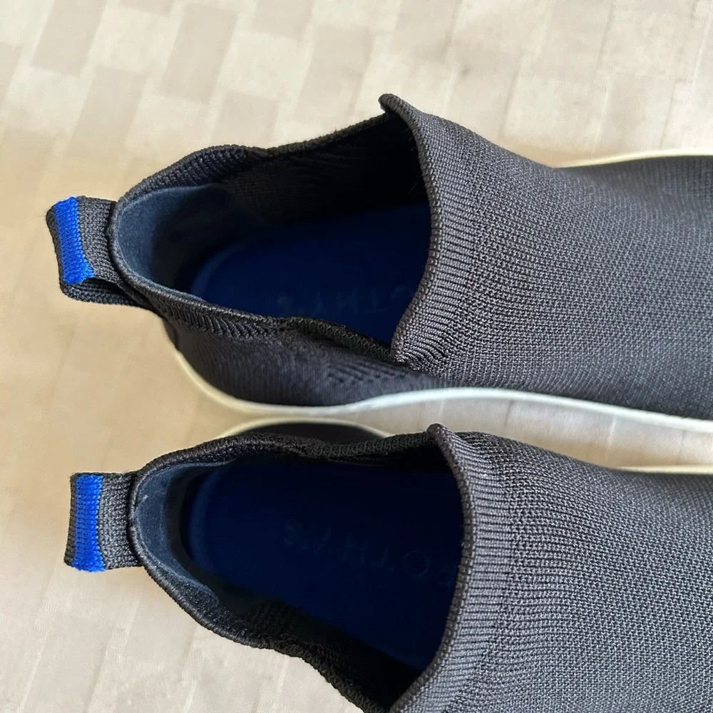 Rothy’s The Chelsea Slip On High Top Sneakers in Black